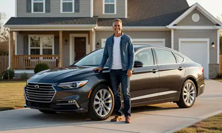 Customer with their delivered car in Indian Trail, North Carolina, United States