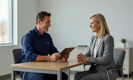 Customer discussing car shipping options in Mooresville, North Carolina, United States