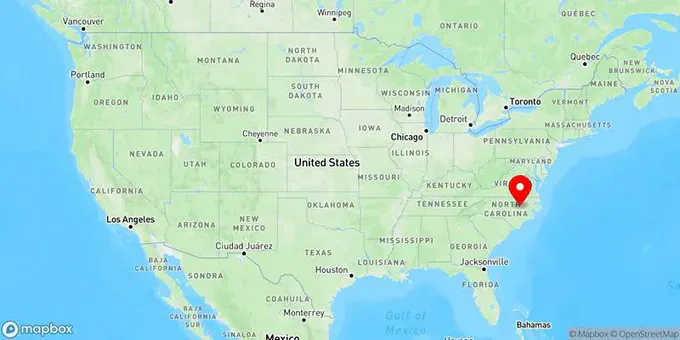 Map of Wilson, North Carolina, United States