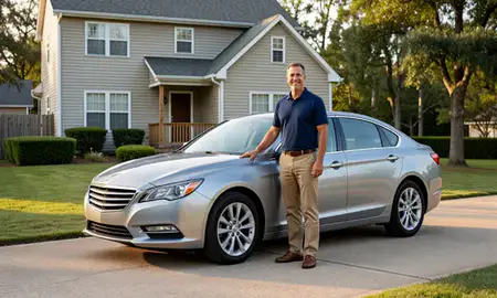 Customer with their delivered car in Winston-Salem, North Carolina, United States