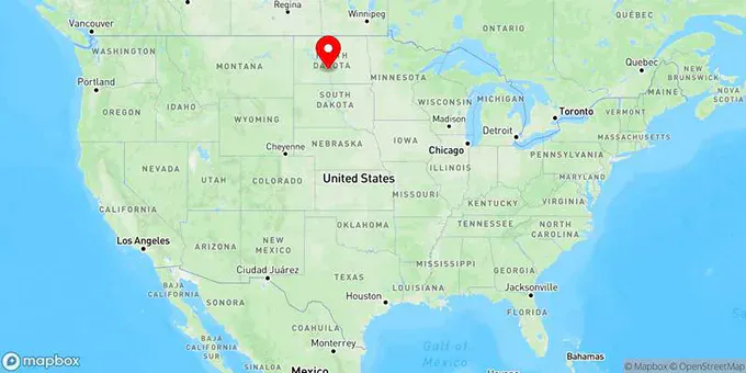 Map of Bismarck, North Dakota, United States