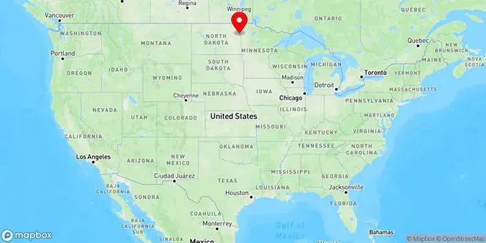 Map of Grand Forks, North Dakota, United States