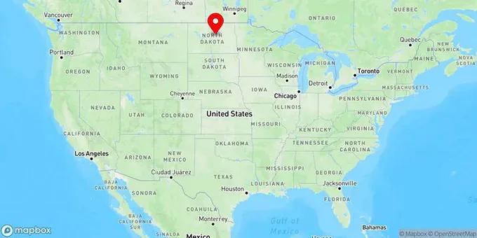 Map of Harvey, North Dakota, United States