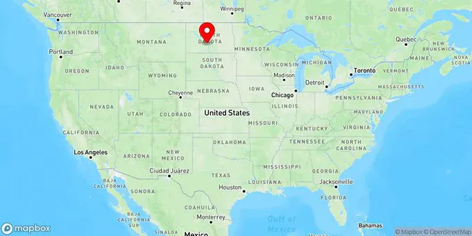 Map of Mandan, North Dakota, United States