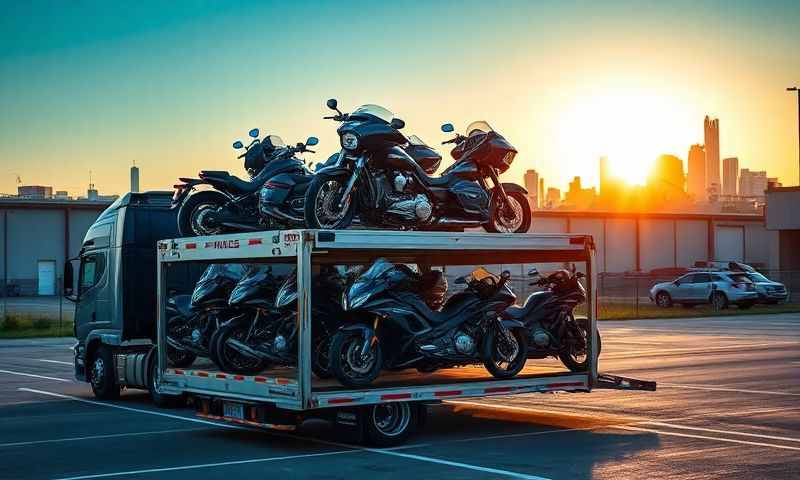 Minot AFB, North Dakota motorcycle shipping transporter