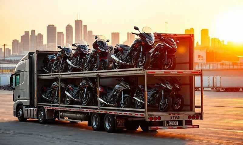 New Town, North Dakota motorcycle shipping transporter