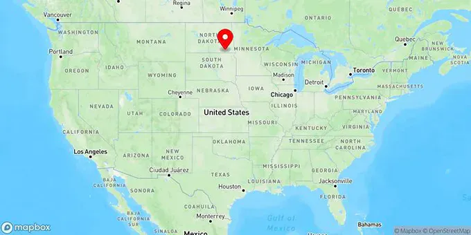 Map of Oakes, North Dakota, United States
