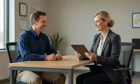 Customer discussing car shipping options in Rugby, North Dakota, United States