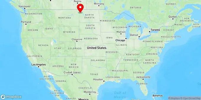Map of Williston, North Dakota, United States