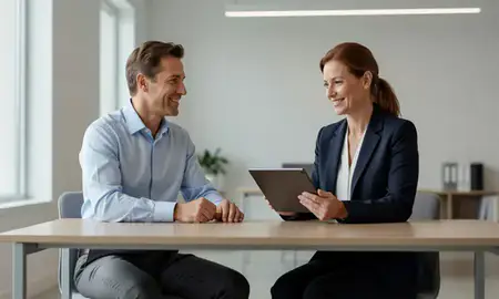 Customer discussing car shipping options in Akron, Ohio, United States