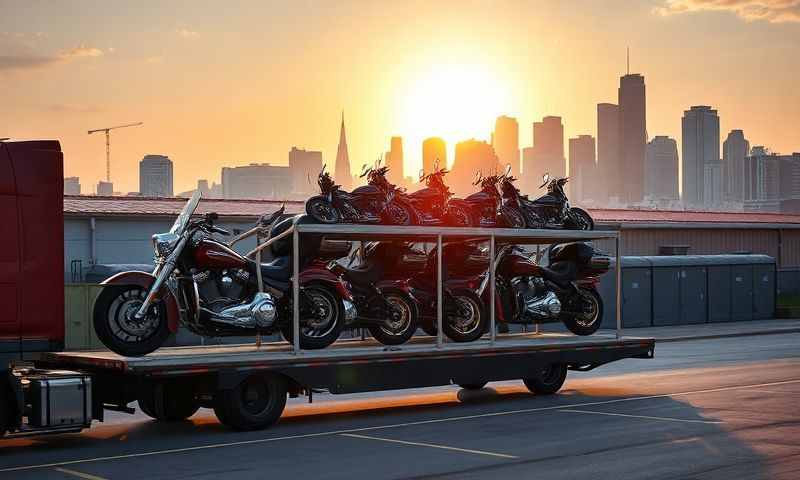 Akron, Ohio motorcycle shipping transporter