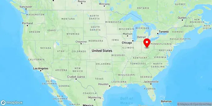 Map of Columbus, Ohio, United States