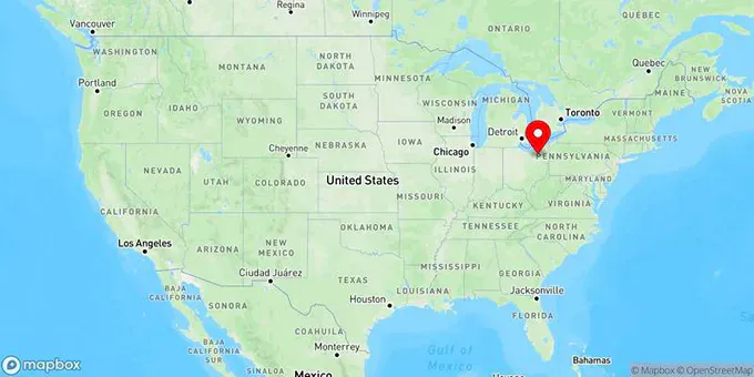 Map of Cuyahoga Falls, Ohio, United States