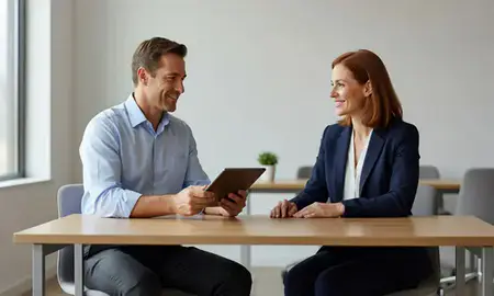 Customer discussing car shipping options in Delaware, Ohio, United States