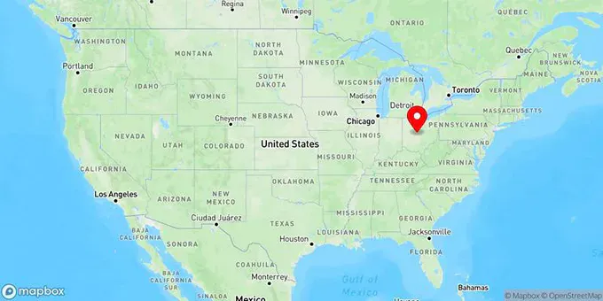 Map of Delaware, Ohio, United States