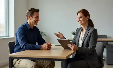 Customer discussing car shipping options in Dublin, Ohio, United States