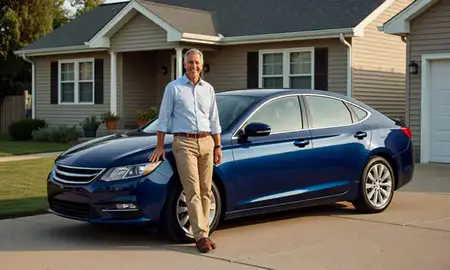 Customer with their delivered car in Euclid, Ohio, United States