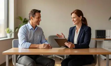 Customer discussing car shipping options in Fairfield, Ohio, United States