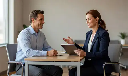Customer discussing car shipping options in Grove City, Ohio, United States