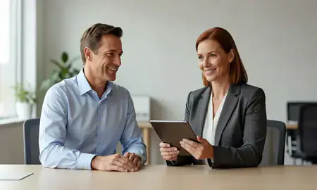 Customer discussing car shipping options in Kettering, Ohio, United States