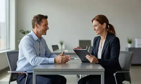 Customer discussing car shipping options in Lorain, Ohio, United States