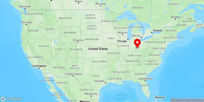 Map of Middletown, Ohio, United States