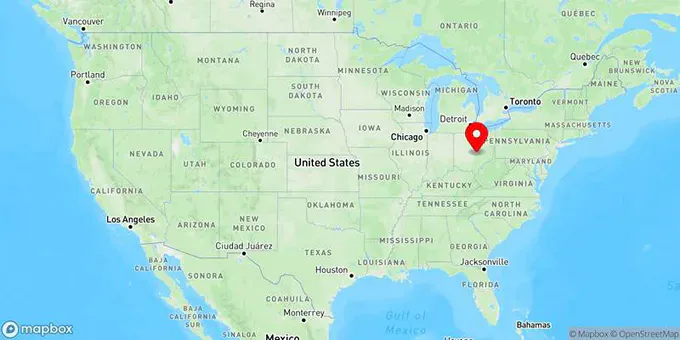 Map of Newark, Ohio, United States