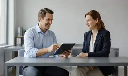 Customer discussing car shipping options in Springfield, Ohio, United States