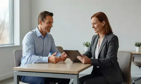Customer discussing car shipping options in Strongsville, Ohio, United States
