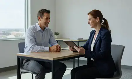 Customer discussing car shipping options in Ardmore, Oklahoma, United States