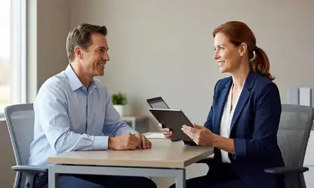 Customer discussing car shipping options in Claremore, Oklahoma, United States