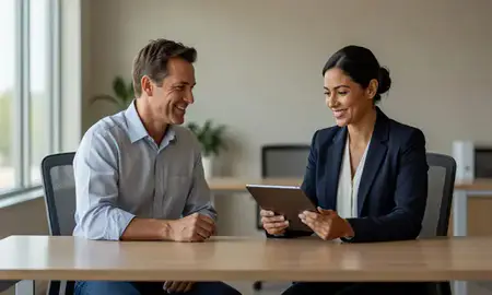 Customer discussing car shipping options in Del City, Oklahoma, United States