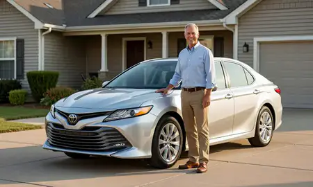 Customer with their delivered car in Duncan, Oklahoma, United States