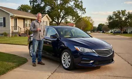 Car delivered to a driveway in Durant, Oklahoma, United States