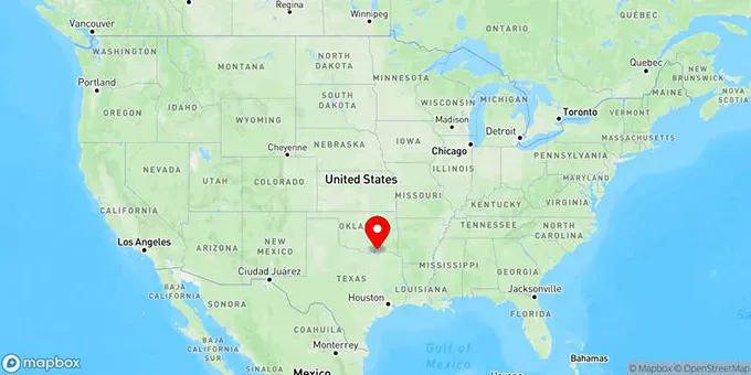 Map of Durant, Oklahoma, United States