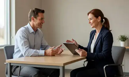 Customer discussing car shipping options in El Reno, Oklahoma, United States