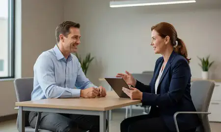 Customer discussing car shipping options in McAlester, Oklahoma, United States