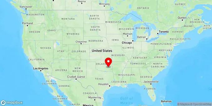 Map of McAlester, Oklahoma, United States