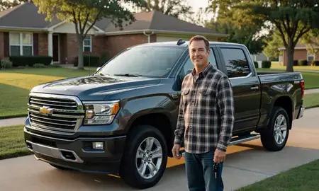 Car delivered to a driveway in Stillwater, Oklahoma, United States