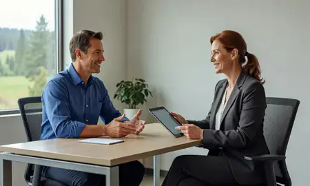 Customer discussing car shipping options in Oregon, United States