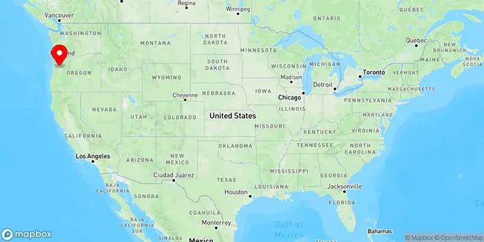 Map of Albany, Oregon, United States