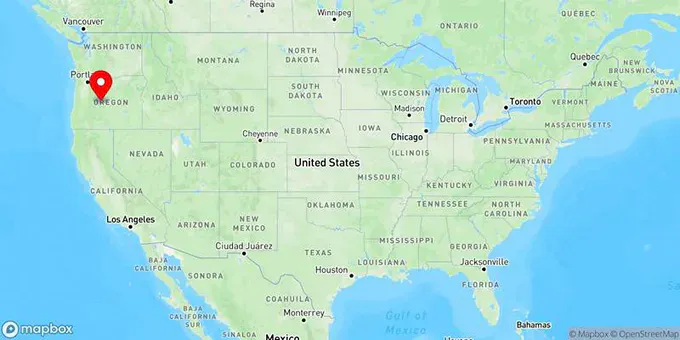 Map of Bend, Oregon, United States