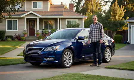 Car delivered to a driveway in Happy Valley, Oregon, United States
