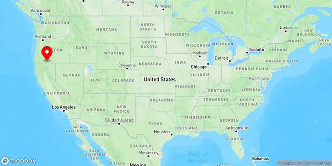 Map of Klamath Falls, Oregon, United States