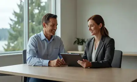 Customer discussing car shipping options in Lake Oswego, Oregon, United States