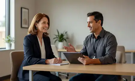 Customer discussing car shipping options in Medford, Oregon, United States