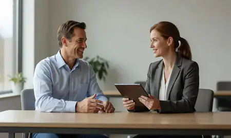 Customer discussing car shipping options in Newberg, Oregon, United States