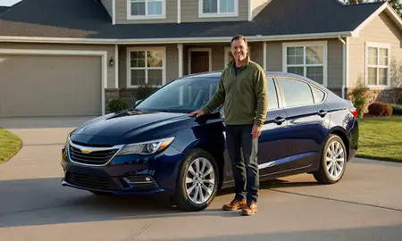 Customer with their delivered car in Redmond, Oregon, United States