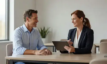 Customer discussing car shipping options in Roseburg, Oregon, United States