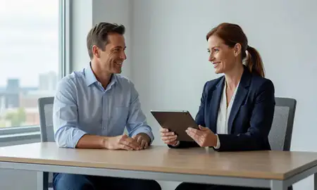 Customer discussing car shipping options in Harrisburg, Pennsylvania, United States
